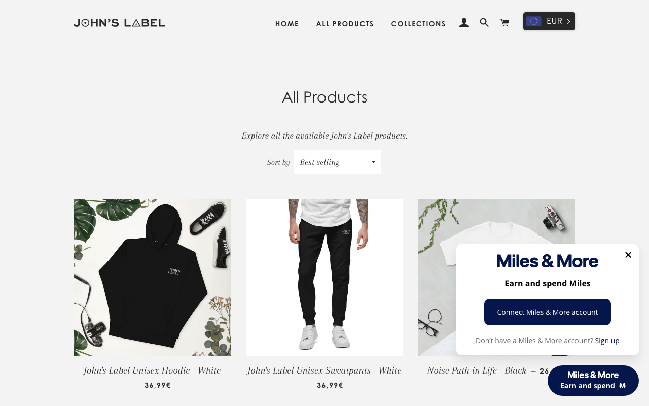 Miles & More E-Commerce App